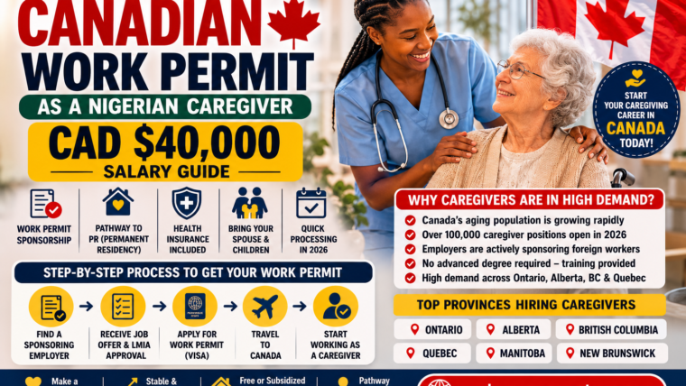 How to Get a Canadian Work Permit as a Nigerian Caregiver – CAD $40,000 Salary Guide
