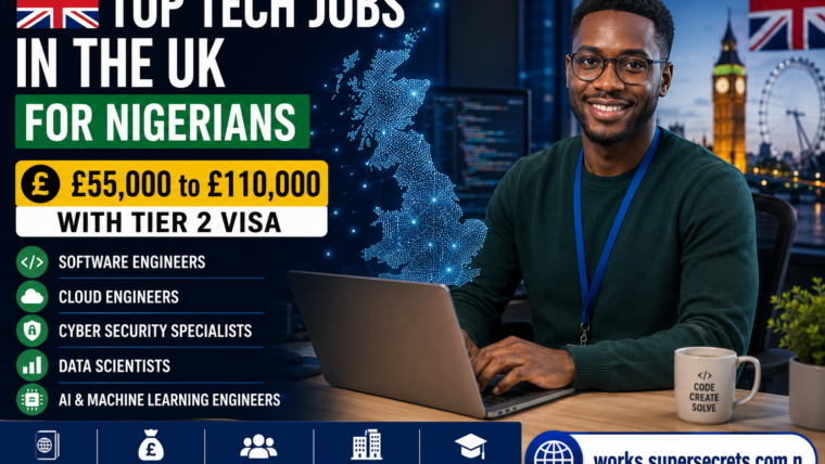 Top Tech Jobs in the UK for Nigerians – £55,000 to £110,000 with Tier 2 Visa