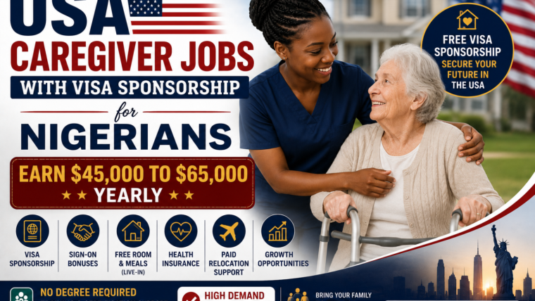 USA Caregiver Jobs with Visa Sponsorship for Nigerians – Earn $45,000 to $65,000 Yearly
